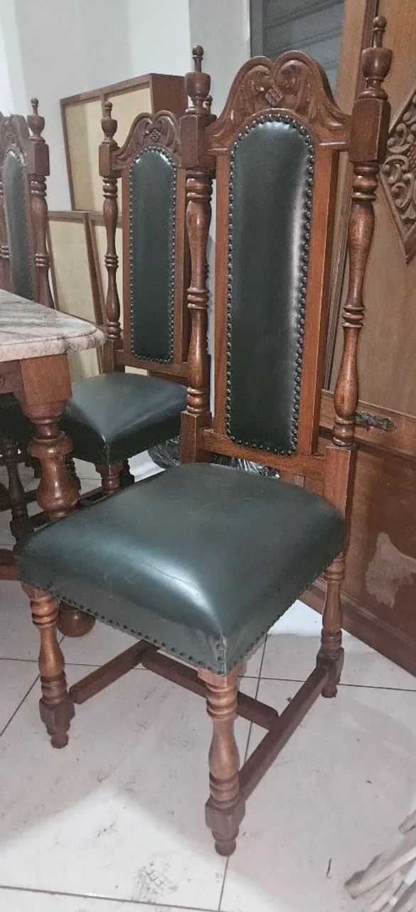 Mesa 8 lugares tampo de mármore e  - Foto 3