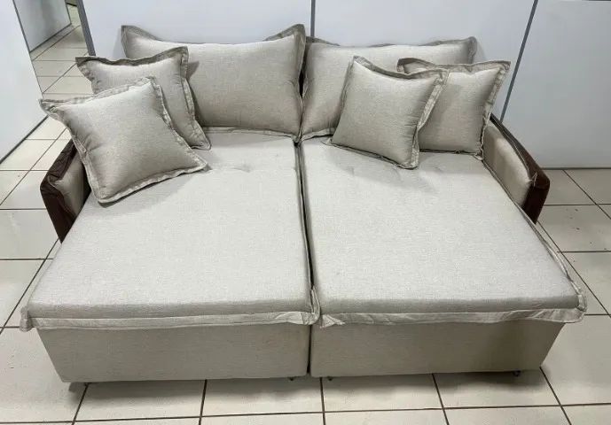 Sofá Cama Lí. (Retrátil e Reclinável) 2,00m Dividimos Em Até 10x Sem Juros - Foto 2