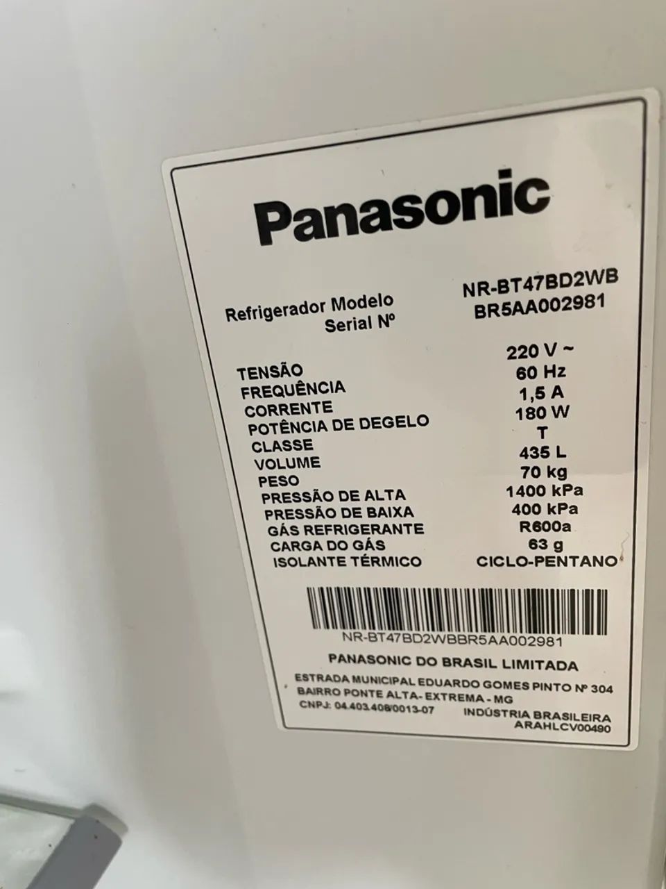 Geladeira Panasonic Usada  - Foto 4