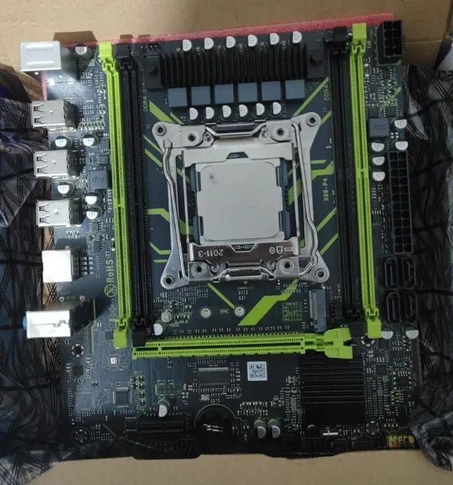 Placa-mãe SOYO X99+CPU Xeon E52630 V4 (10 Cores/20 Threads) LGA 2011-3/DDR4 ECC ou Comum 