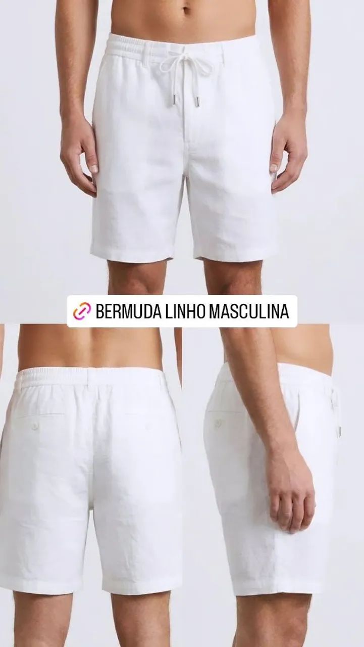 Bermuda Linho Masculina 