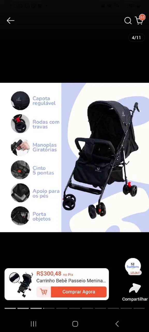 Carrinho Guarda Chuva  - Foto 2