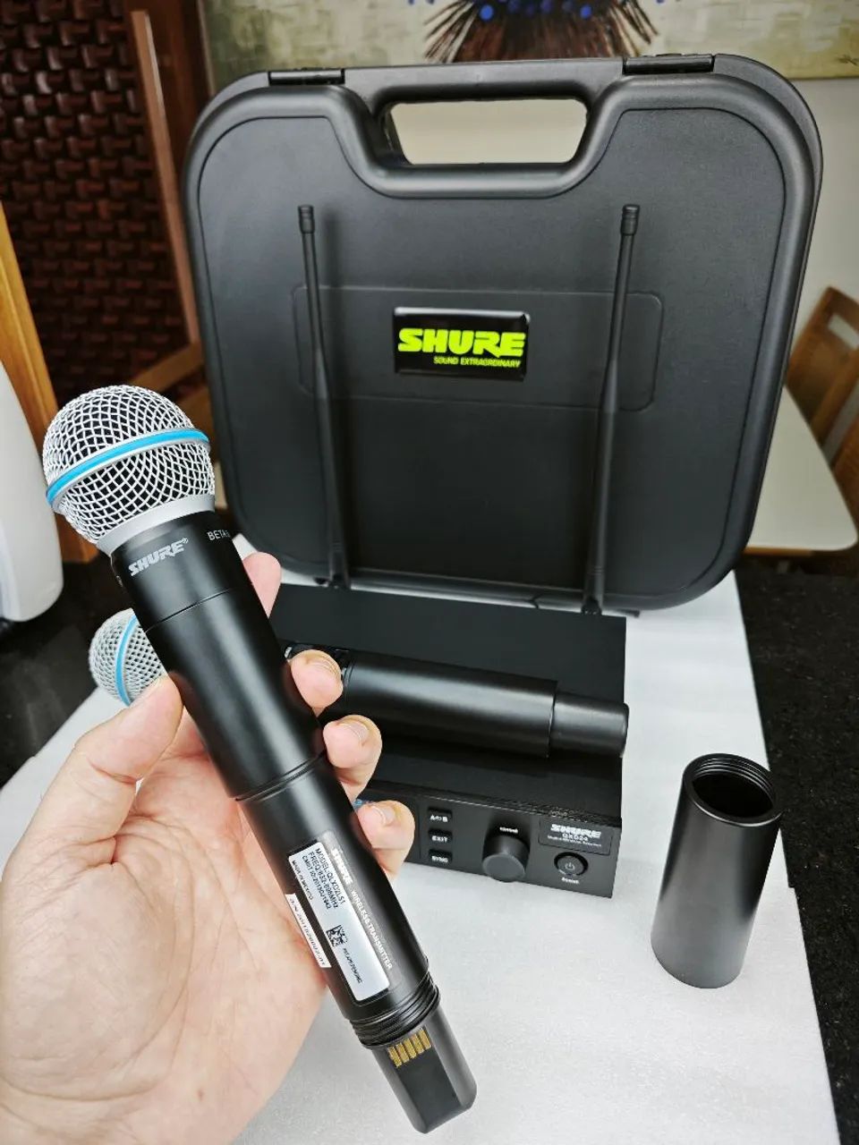 MICROFONE QXD24 PRETO DUPLO + CASE - Foto 4