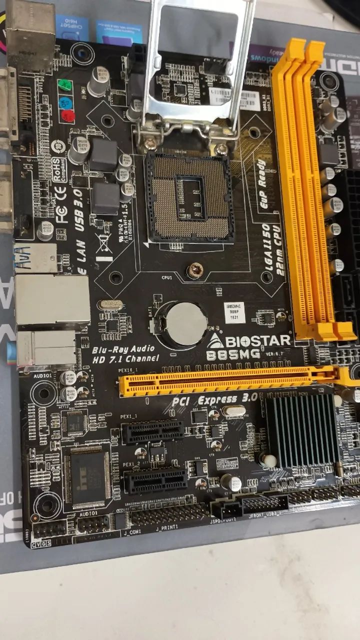 Placa-mãe Biostar B85MG COM DEFEITO BIOS CORROMPIDA - Foto 3