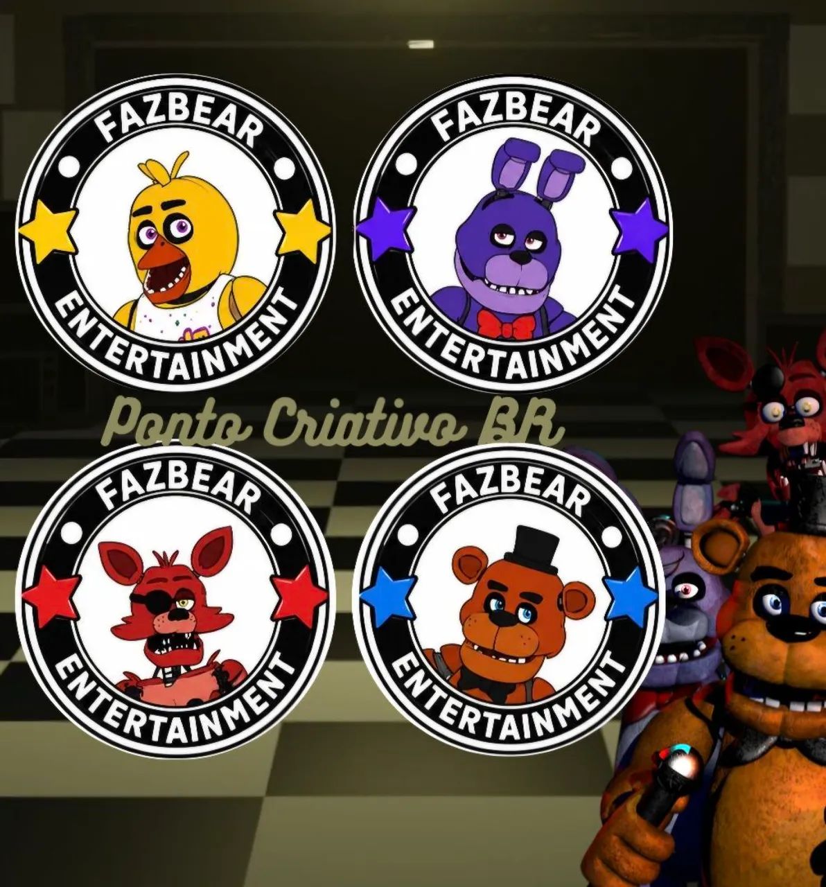 Kit de Bottons Five Nights At Freddy's FNAF