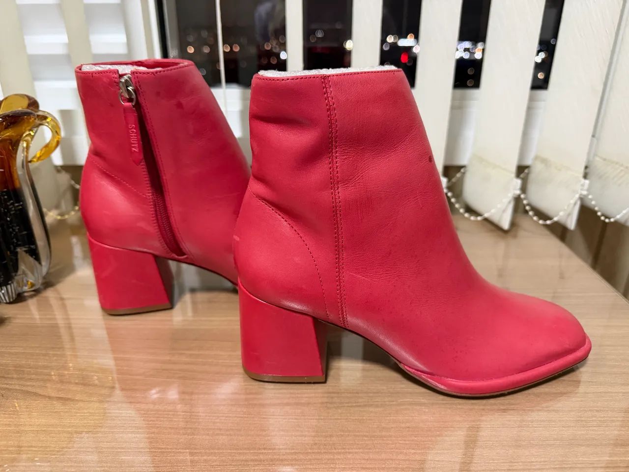 Bota Schutz Salto Bloco couro legítimo NOVA