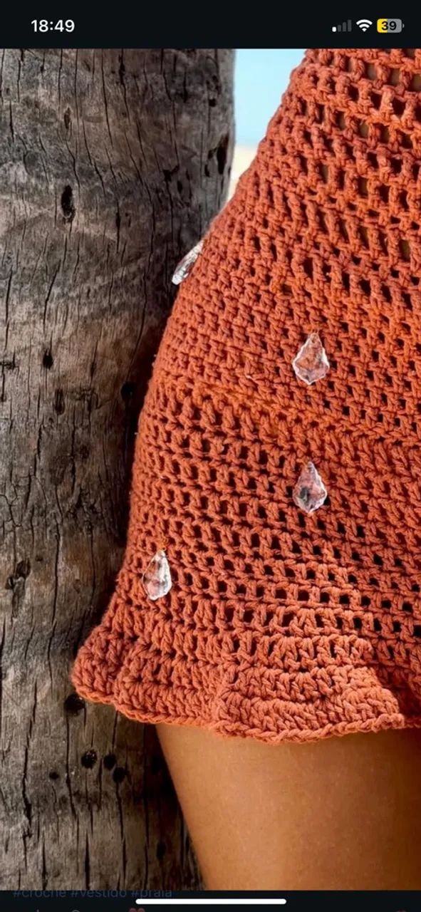 Vestido gota crochê 