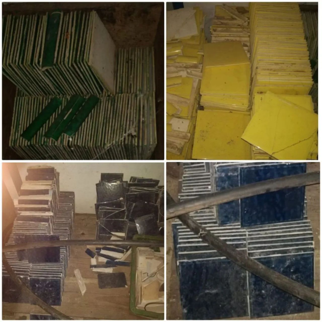AZULEJOS ANTIGOS USADOS 15 CM X 15 CM E CANTONEIRAS CERÂMICAS  - VENDO TODO O LOTE - - Foto 6