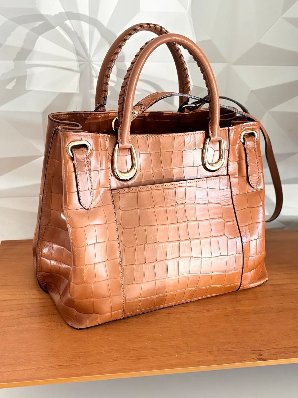 Bolsa tote Arezzo crocodilo original - Foto 4