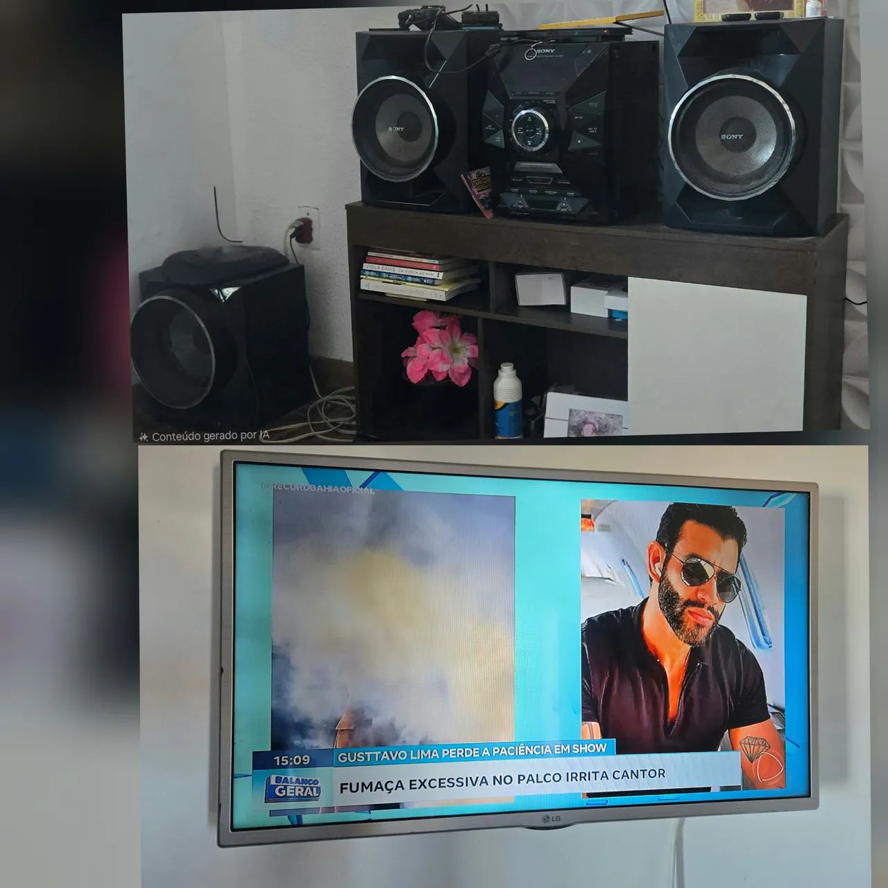 Tv Lg + Mini System Sony 