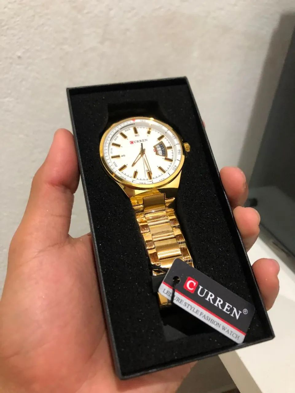 Relogio Dourado Novo - Foto 2