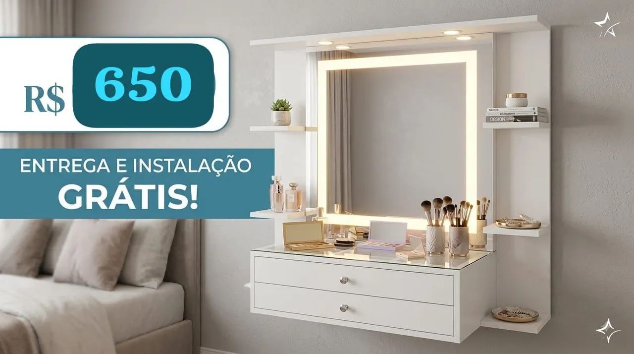 Camarim com Led  100% MDF Promoção  - Foto 3