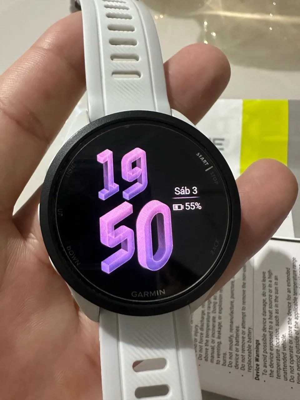 Relógio Garmin Forerunner 165 Music Cinza E Branco Ww / GPS  - Foto 3