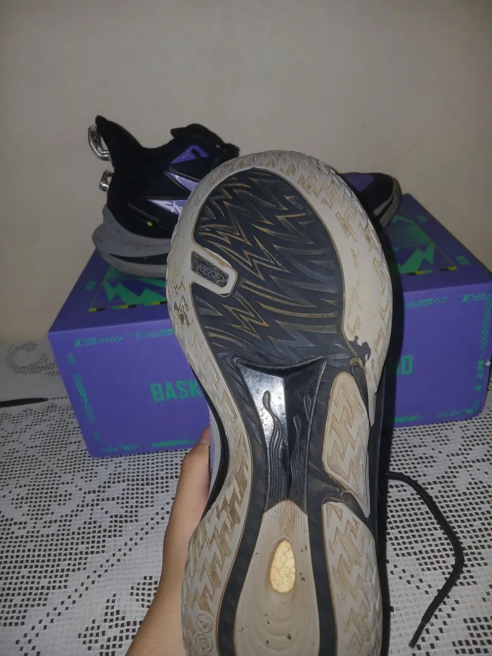 Tênis Basquete Light Up PE  roxo/Black Obsidian - Foto 4