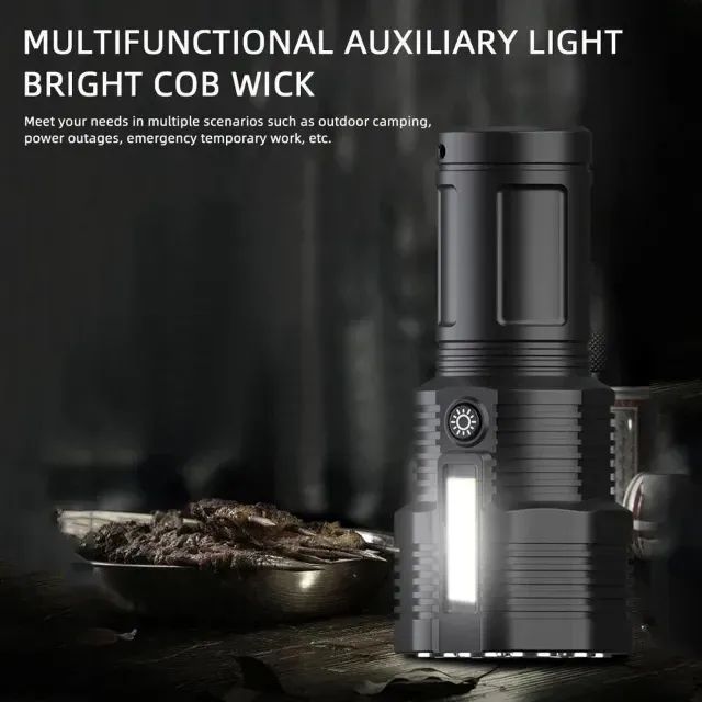 Lanterna Led Recarregável Usb Portátil Ultra Brilhante - Foto 2