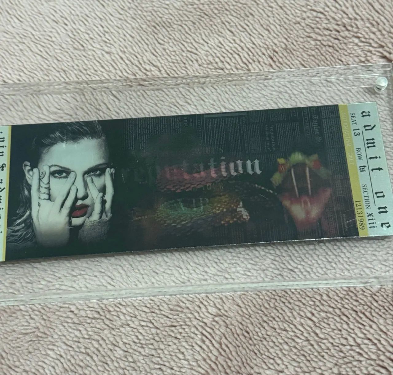 Taylor Swift Reputation Ingresso Simbólico Oficial VIP com Caixa