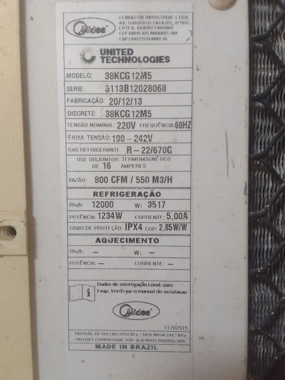 Ar Condicionado Split 12.000 BTUs. - Foto 2