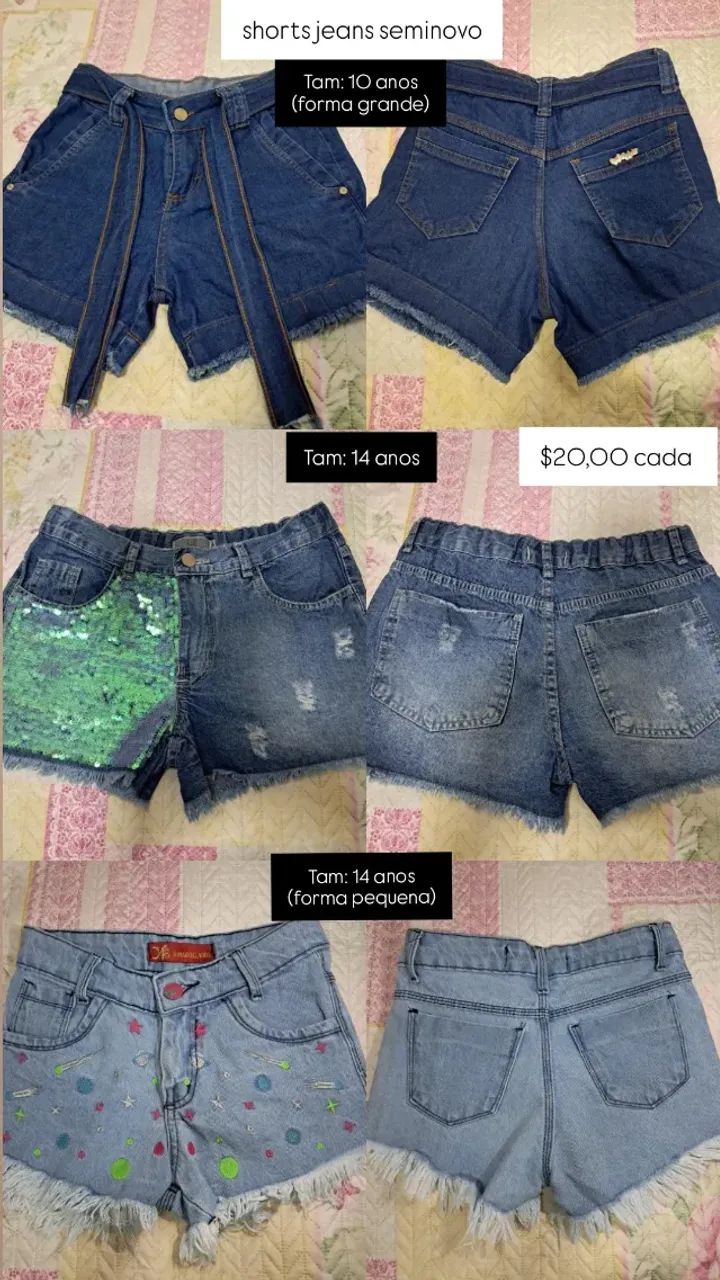 Roupas seminovas juvenil 