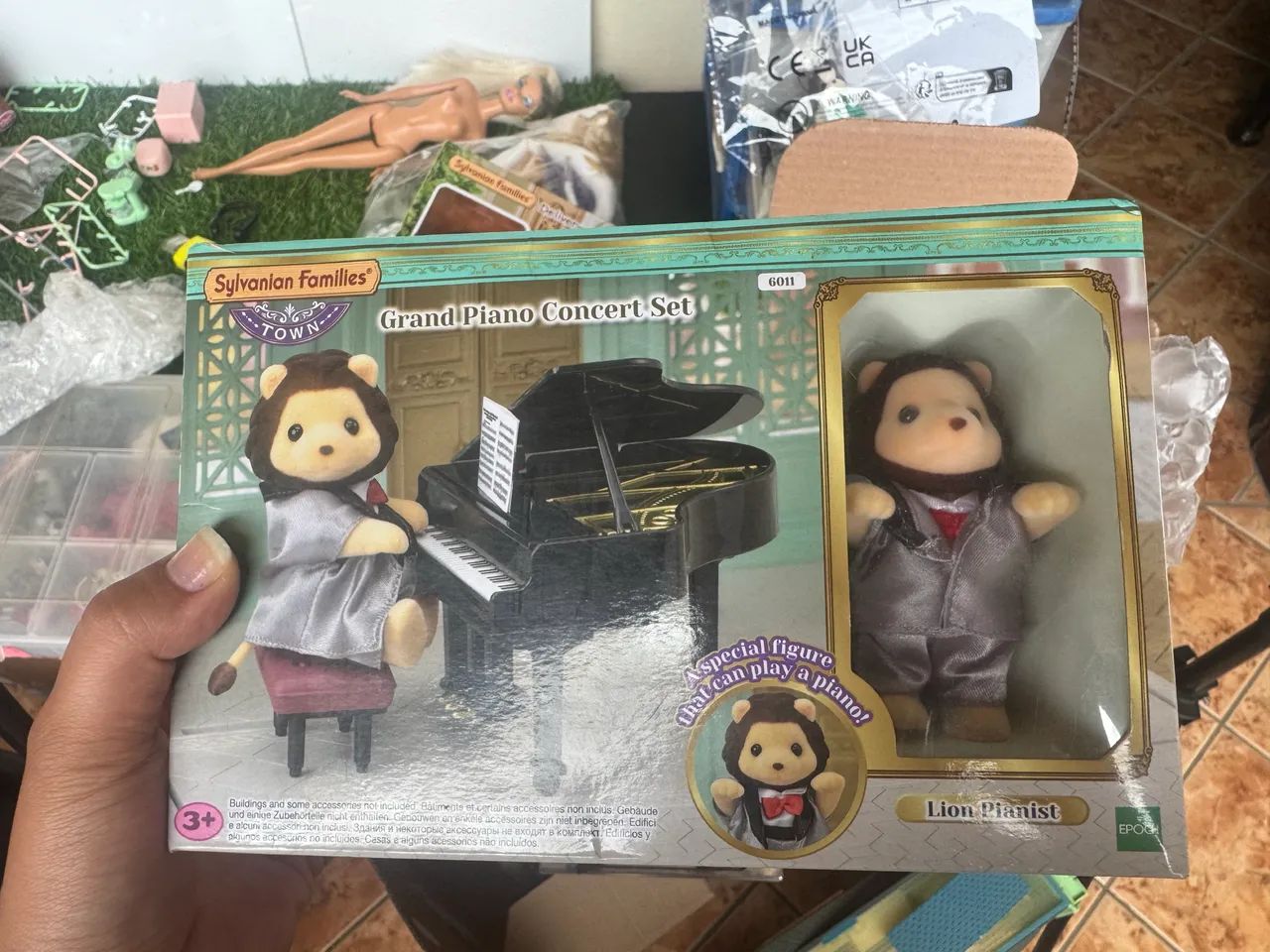 Sylvanian families leão c/ piano 
