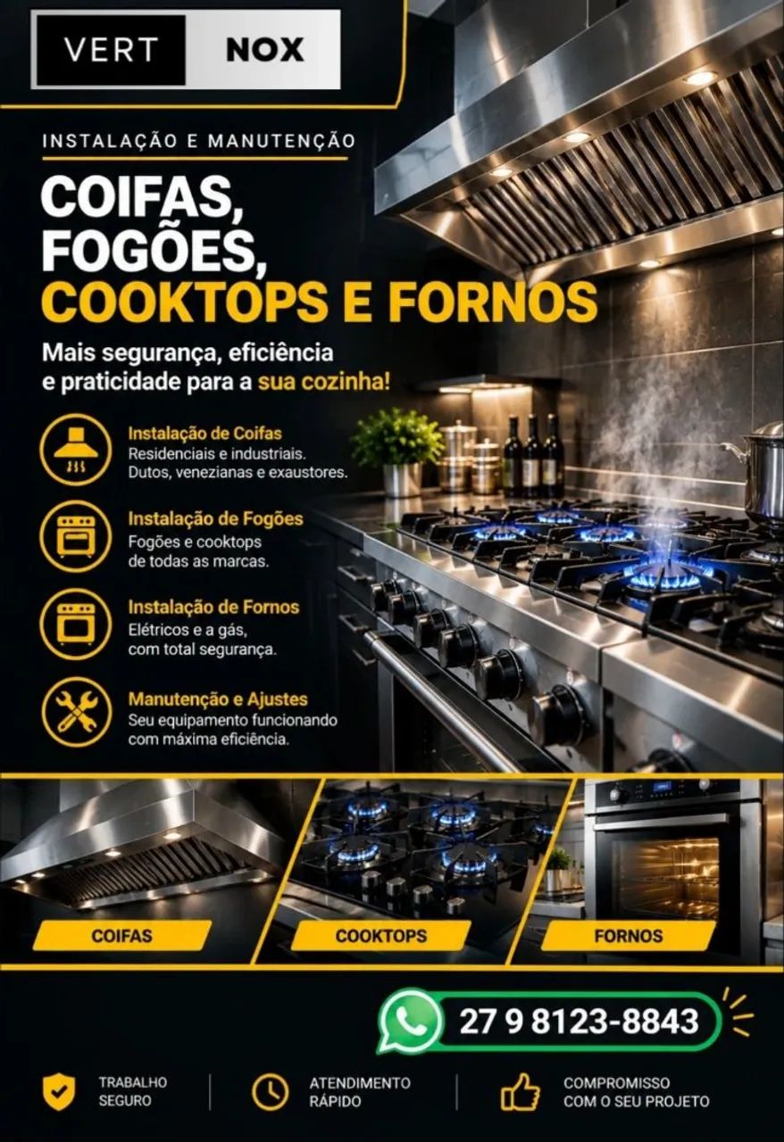 INSTALAÇÃO COIFAS