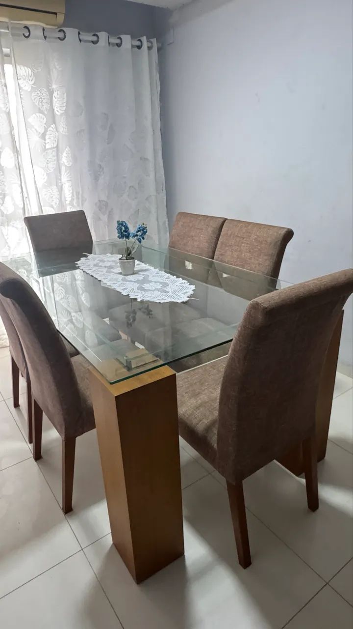 Mesa tampo de vidro  - Foto 4