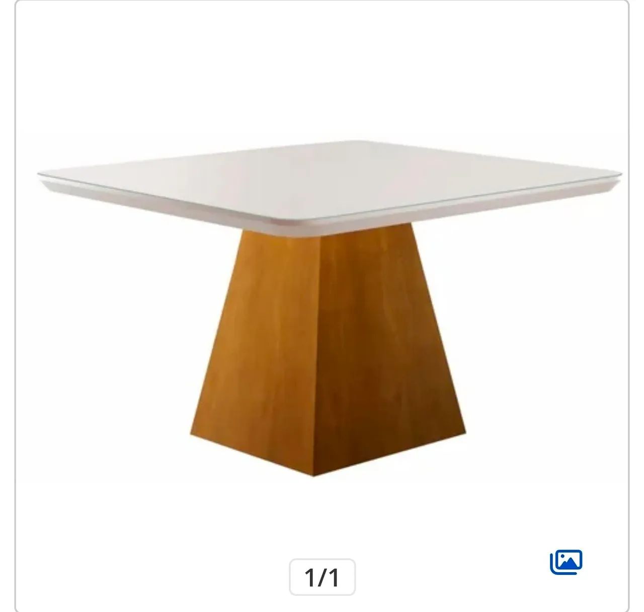 Mesa de Jantar Quadrada com Vidro - 1,35x1,35m - Foto 2