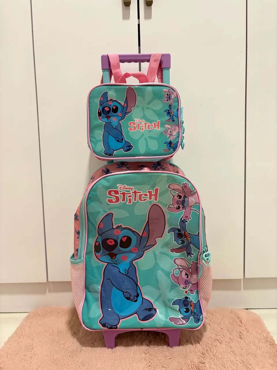 Stitch and Angel Backpack and Lunch Box Set
