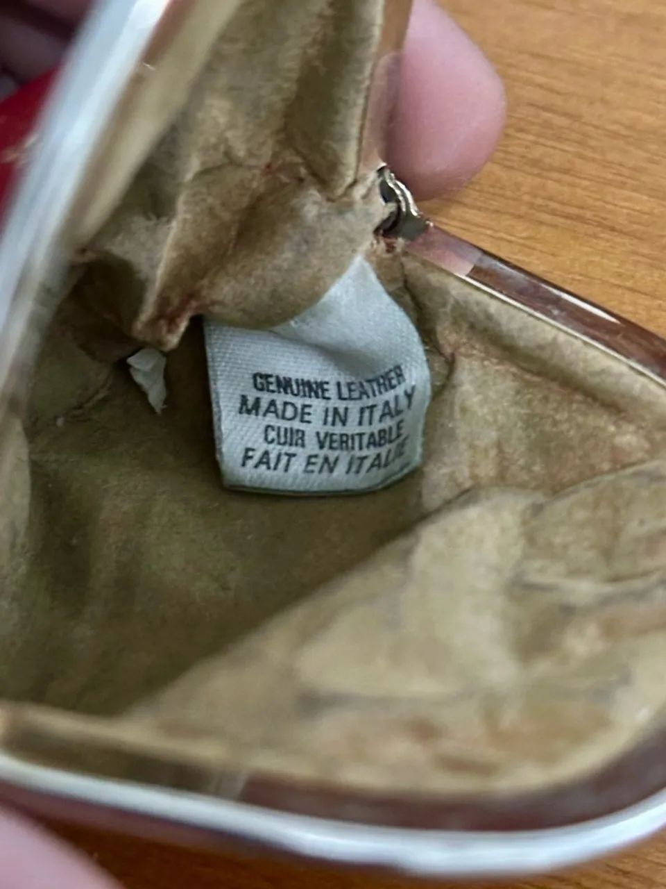 Bolsa de moeda vintage em couro  - Foto 3
