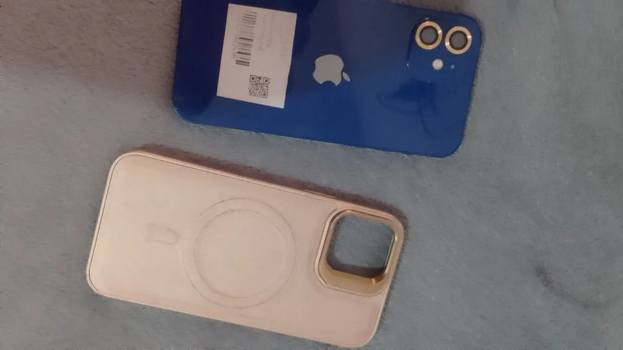 iPhone 12 azul 128gb 5g chip virtual apenas 