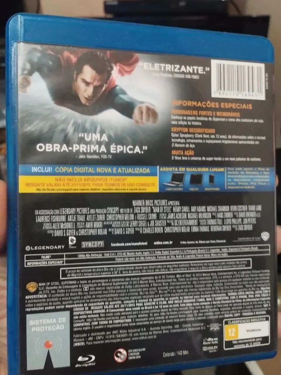 Blu-Ray Homem de Aço Lacrado - Foto 2