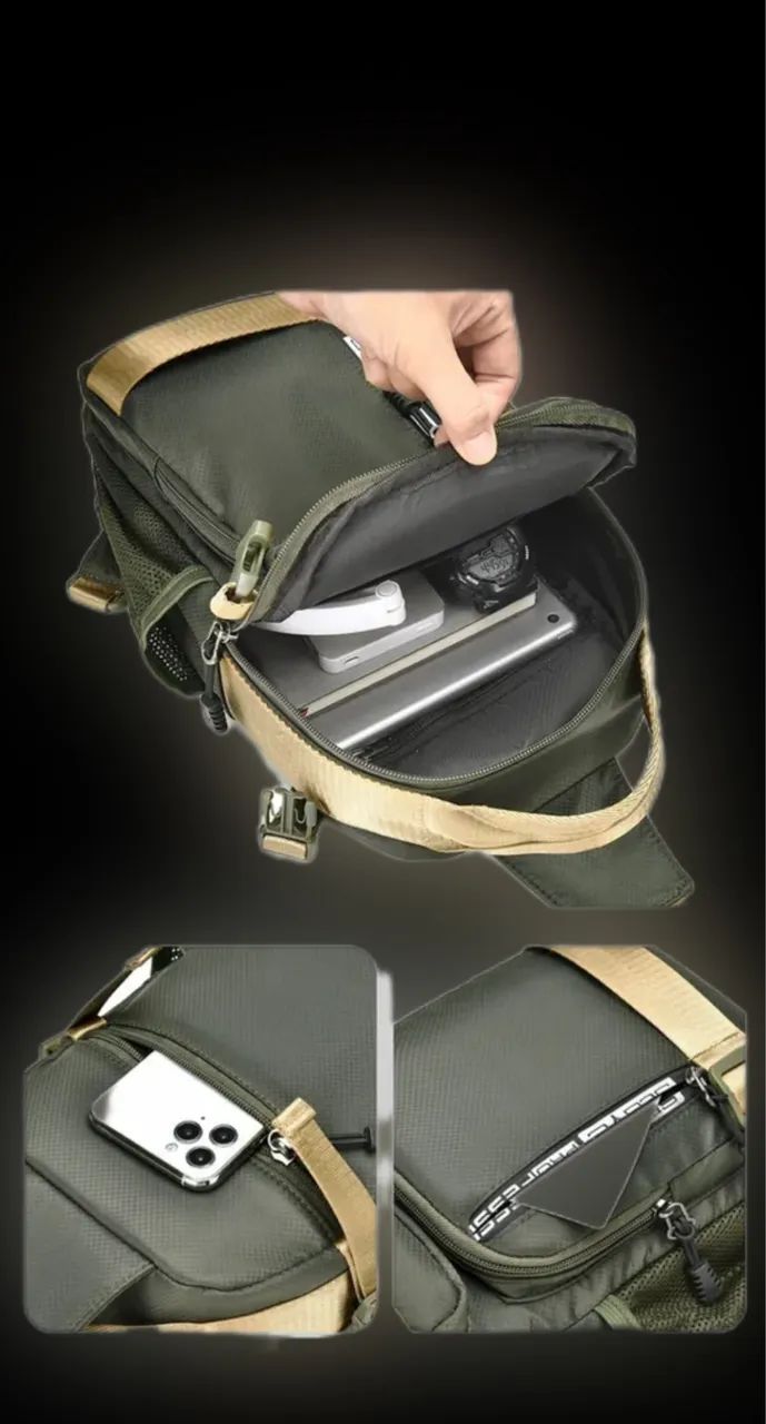 Bag Bolsa Transversal Masculina Impermeável  - Foto 2