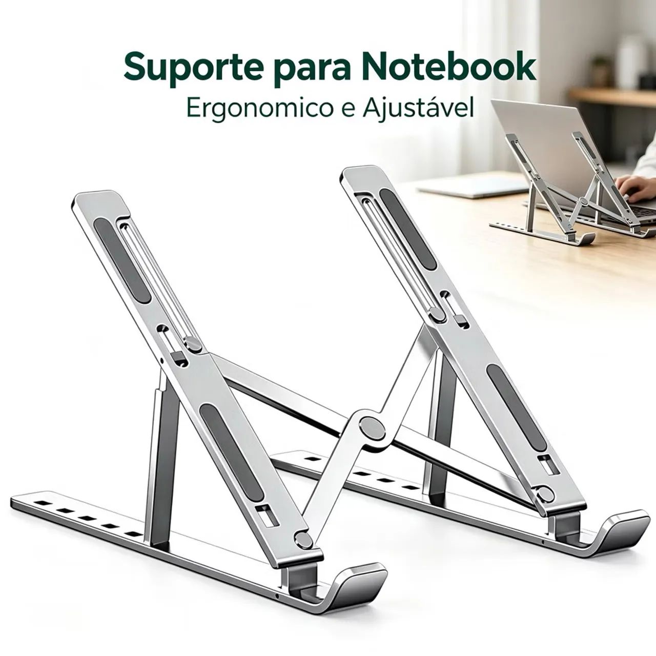 Suporte para Notebook e Tablet em Alumínio Dobrável Portátil