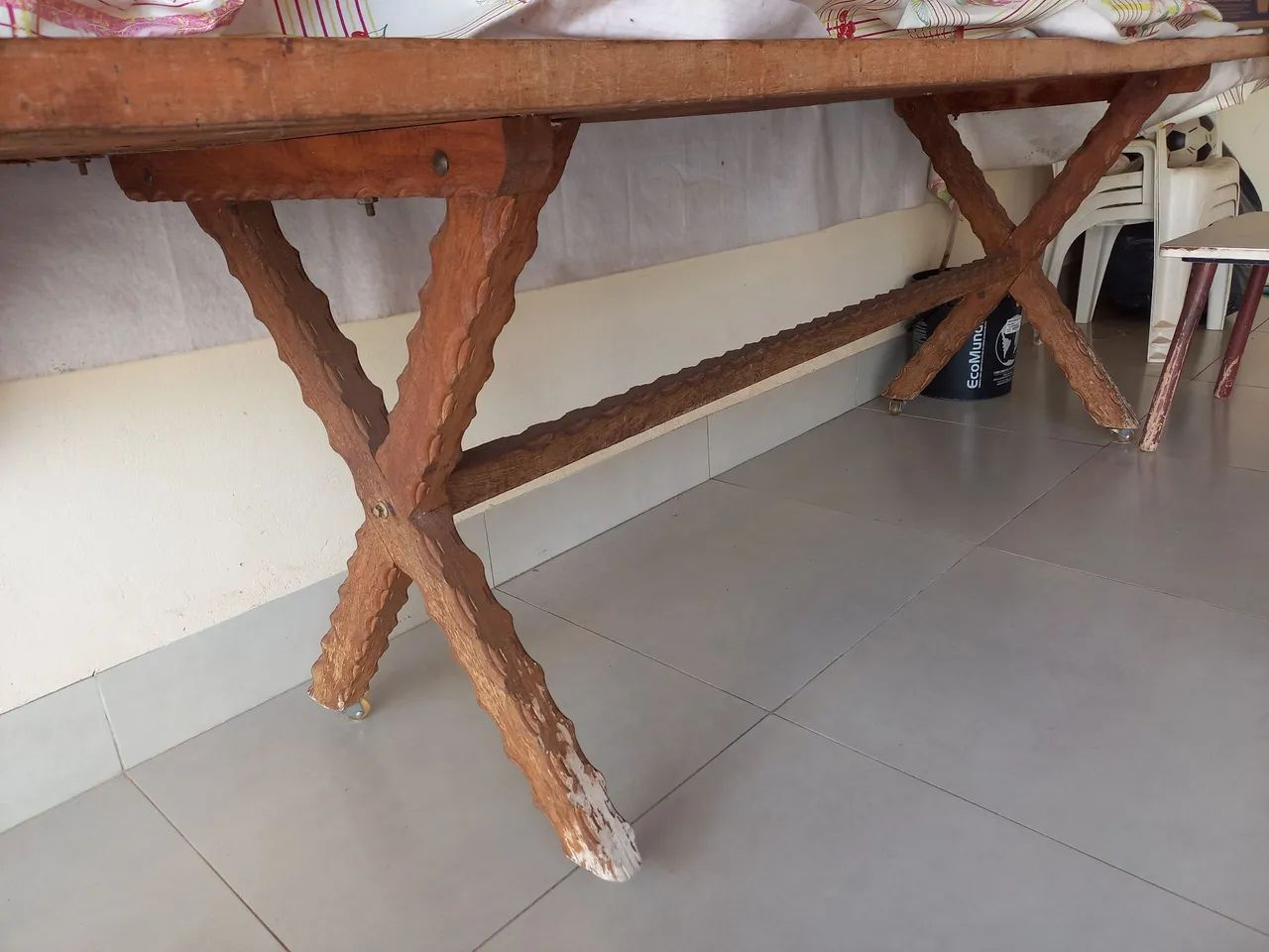 Mesa em prancha maciça 2,50x0,75 - Foto 3
