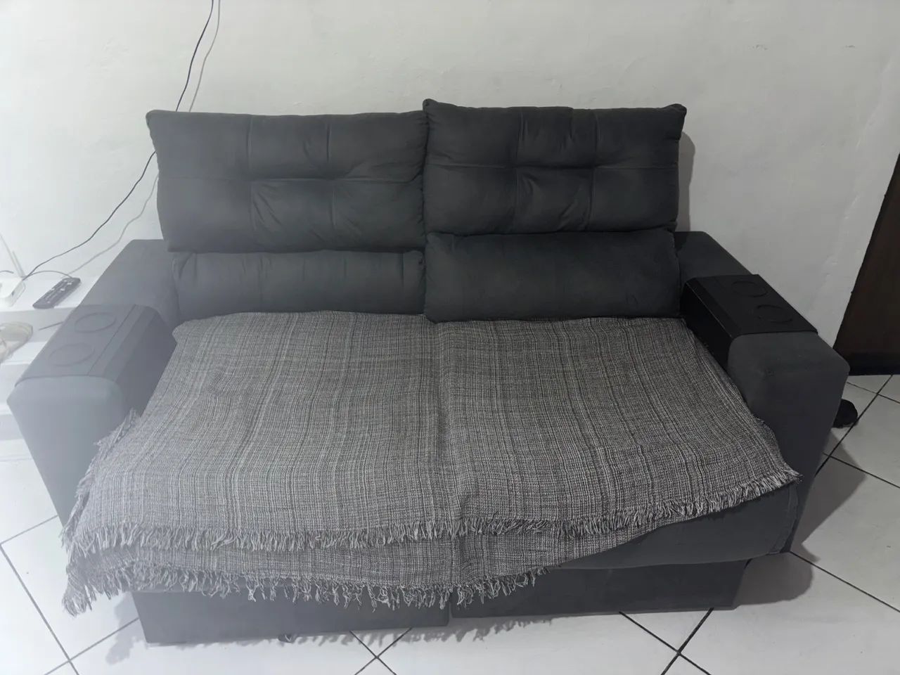 Sofá 2 lugares Cama inBox Clean com Assento Retrátil, Encosto Reclinável - Foto 4