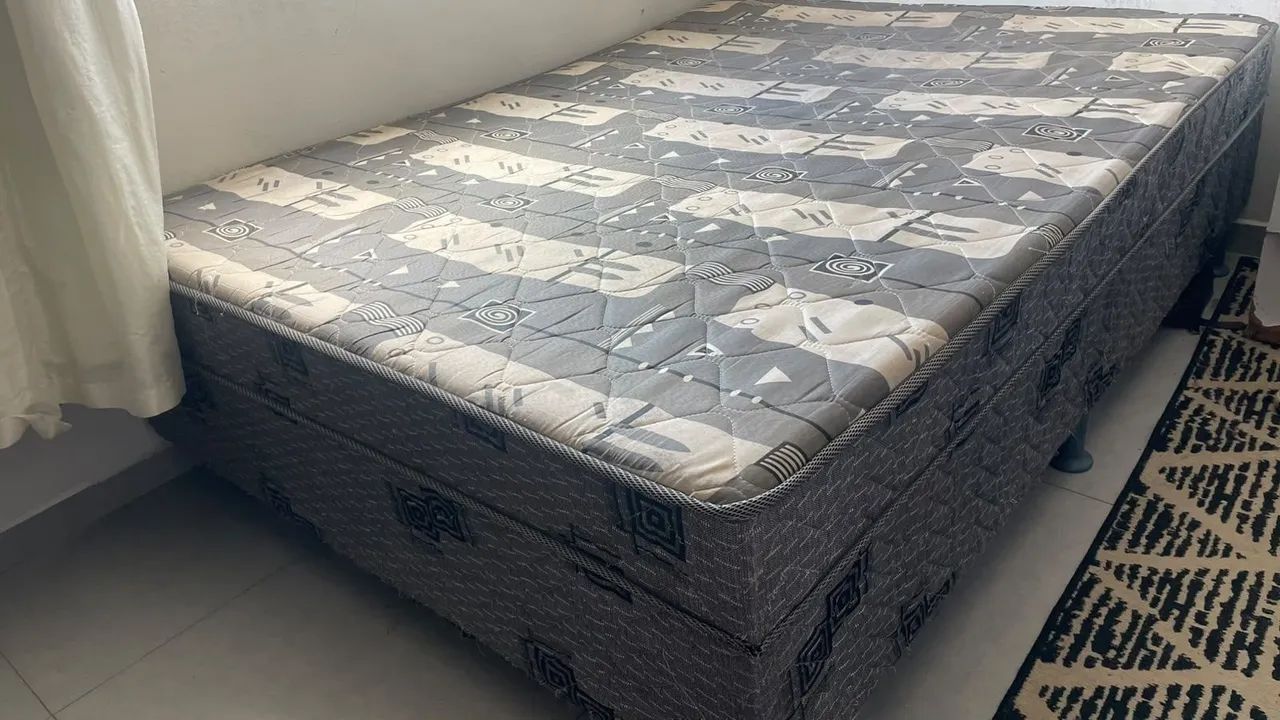 Cama box casal conjugada