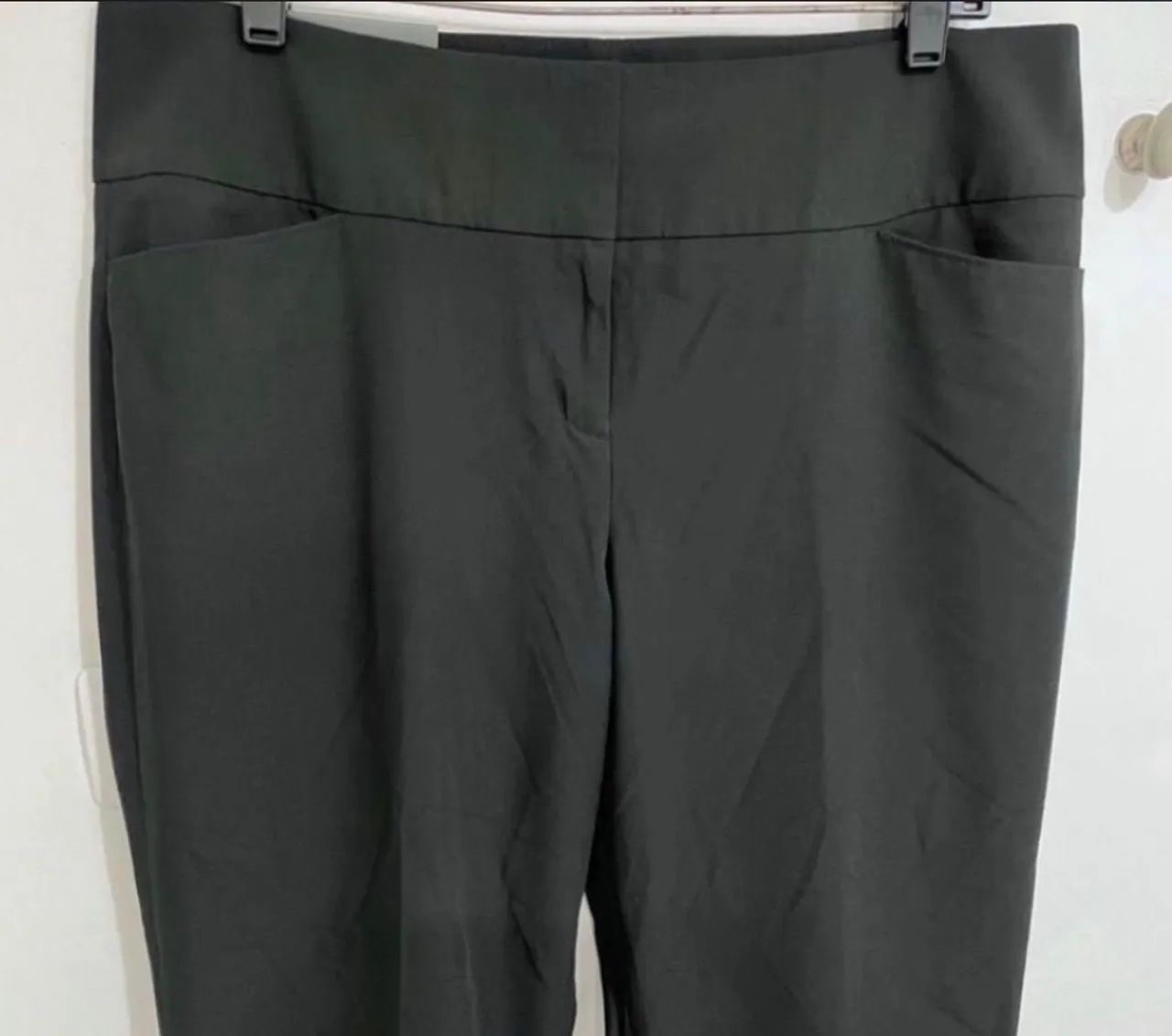 nova! calça flare preta 48 tipo alfaiataria