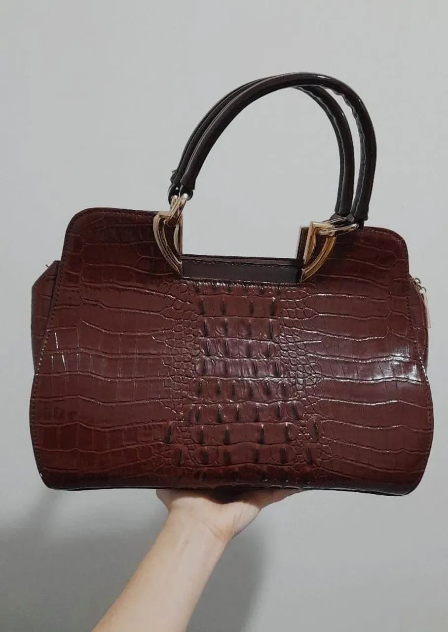 Bolsa Estilo Croco Nova!