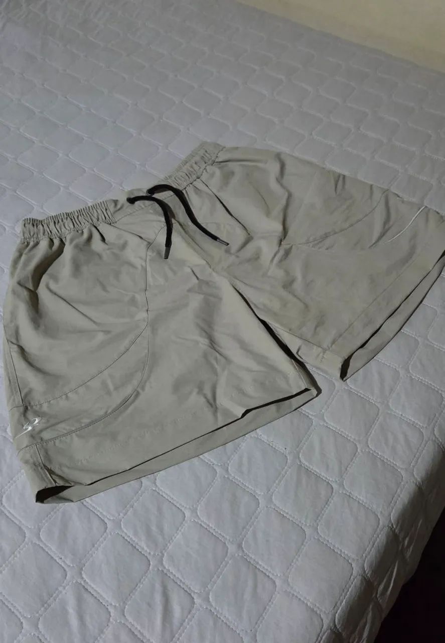 shorts barra crew circular b garça bege
