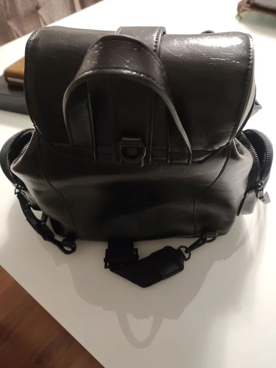 Mochila Material Rustico Preto Black - Foto 2