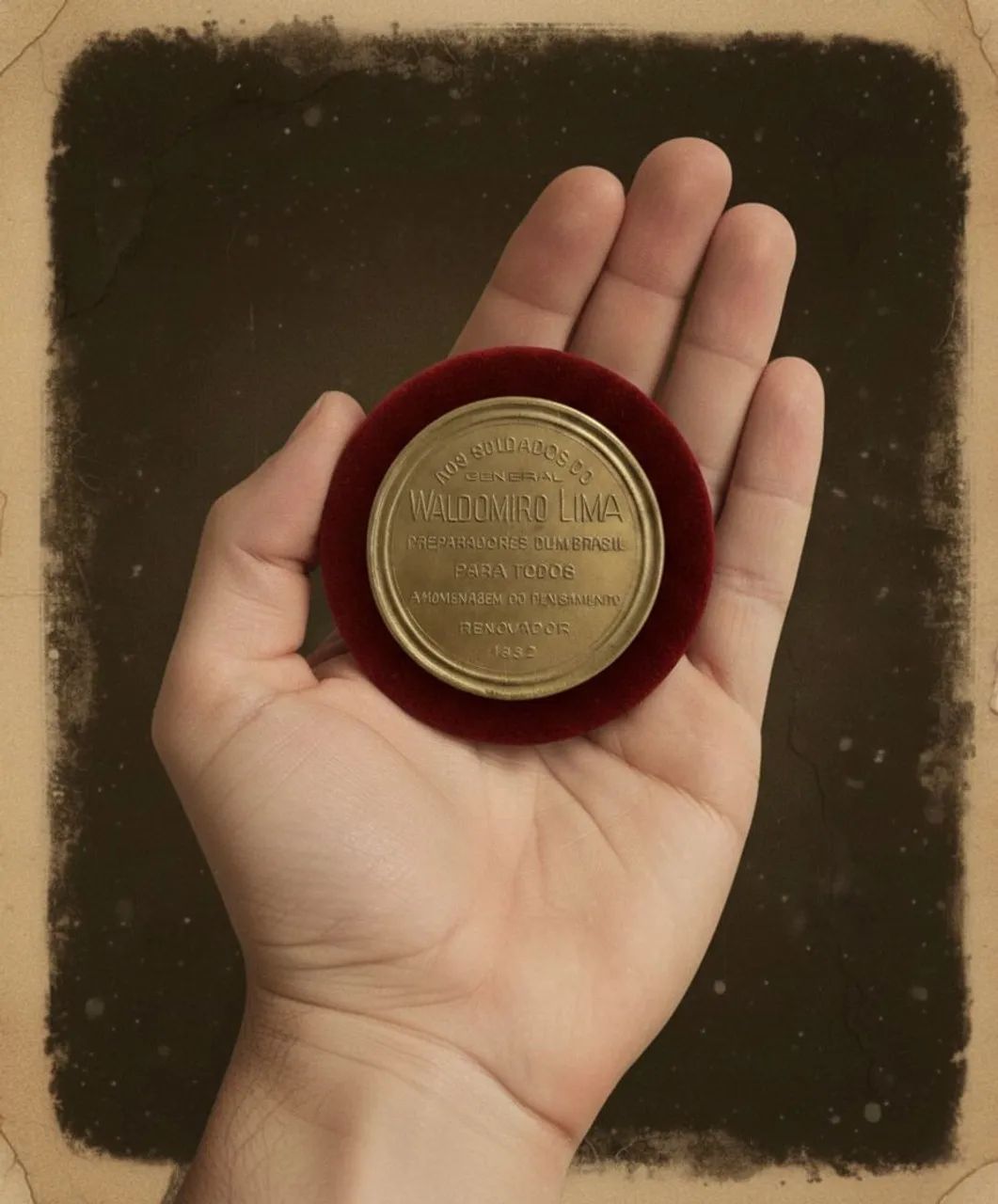 Rara Medalha General Waldomiro Lima 1932 (bronze Maciço) - Foto 2