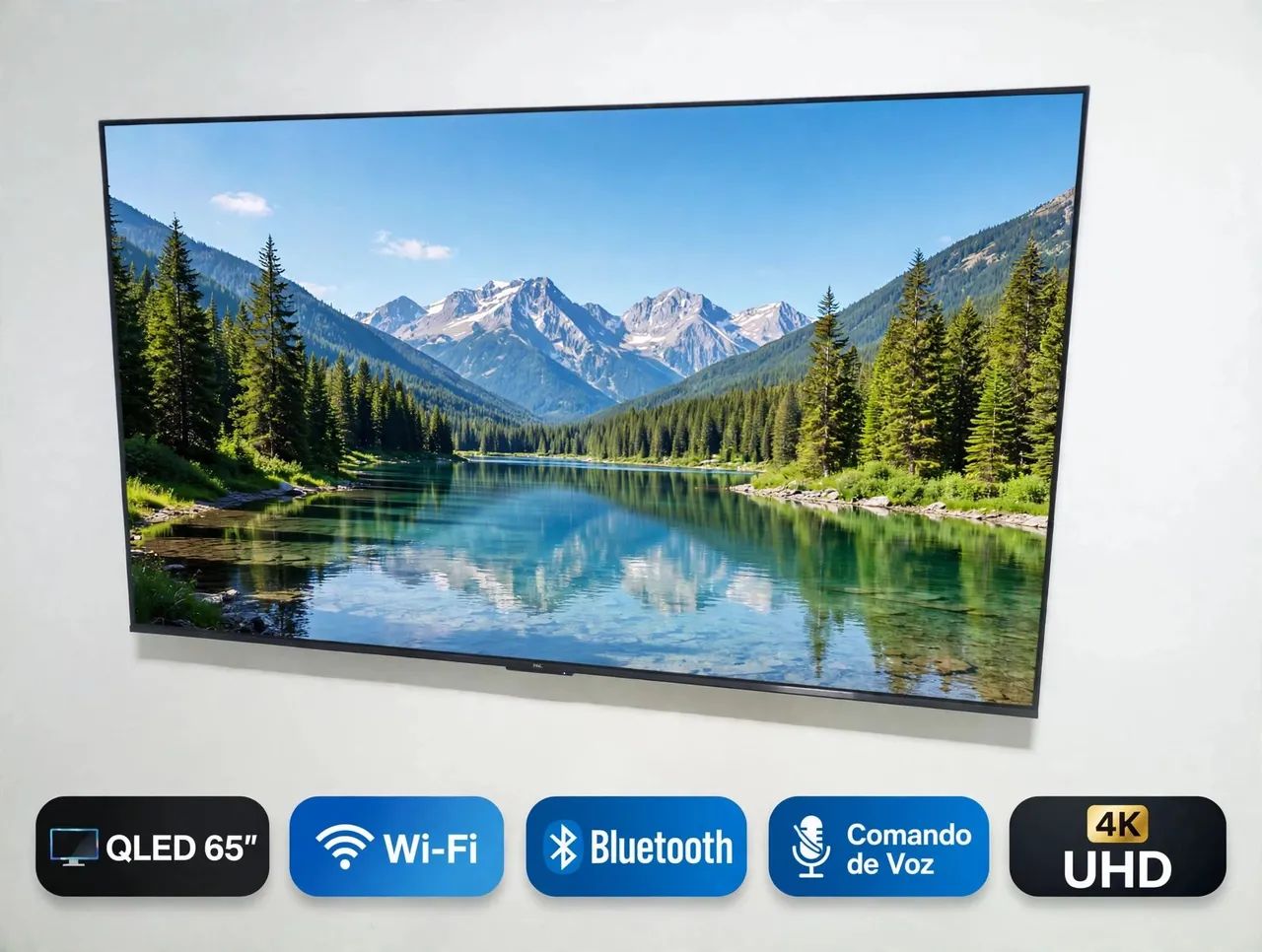 Smart TV TCL QLED 65" 4K 65P7K Google TV Wi-Fi Bluetooth Comando de Voz  - Foto 3