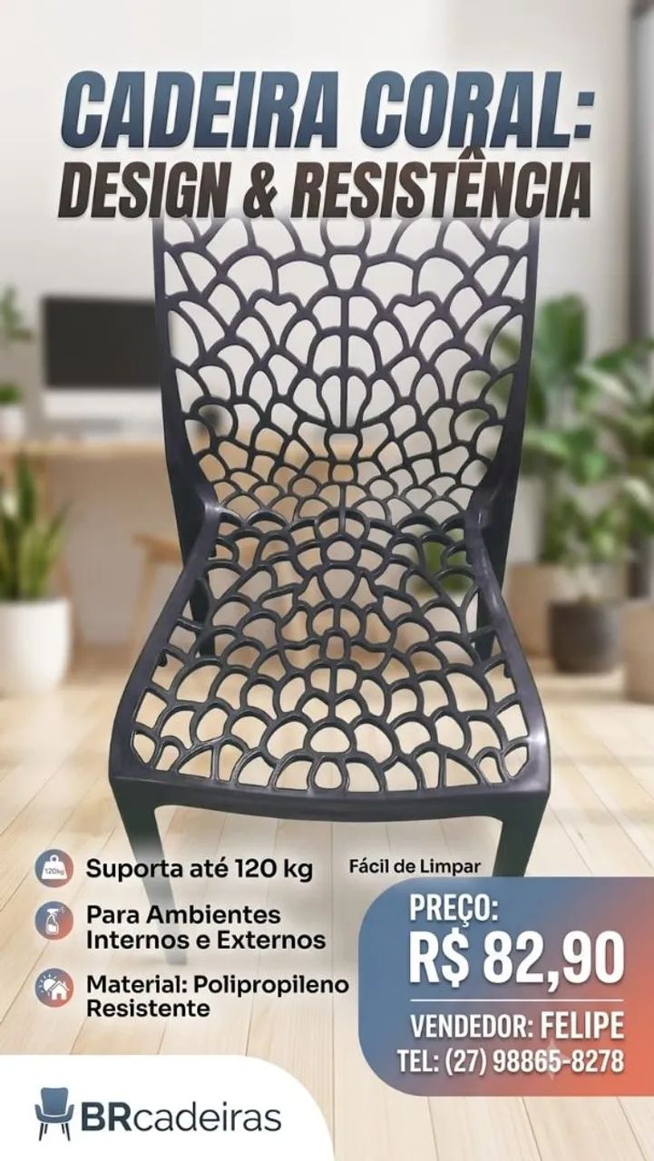 SUPER PROMOÇÃO CADEIRA CORAL 