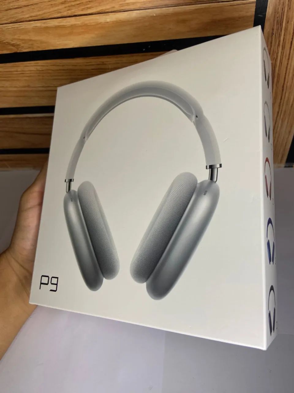 Fone de ouvido Headphone Bluetooth iOS Android P9 preto an5 - Foto 3