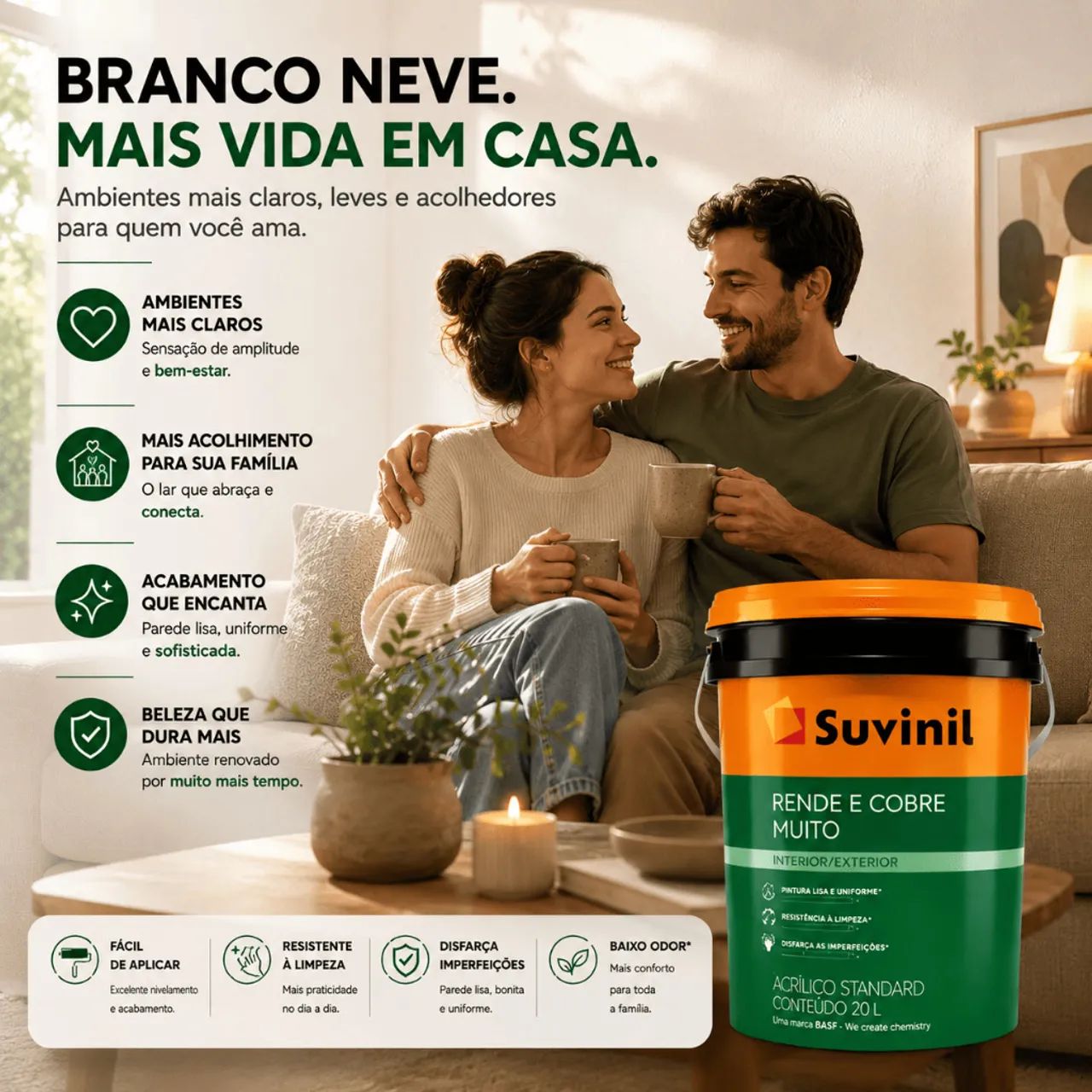 Tinta Branco Neve Suvinil 20L - Foto 5