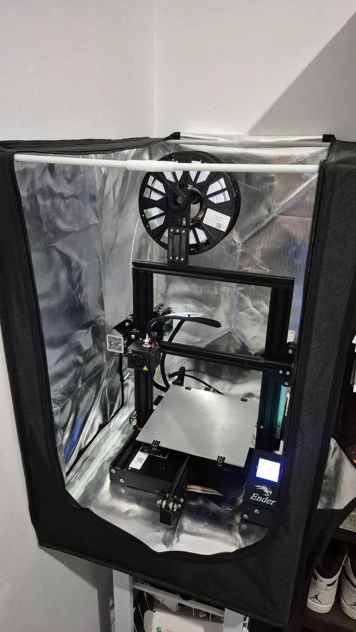 Impressora 3D Ender 3 V1, Caixa térmica e DryBox