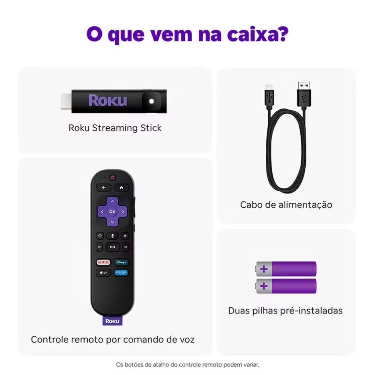 Roku Streaming Stick 2025 para TV HD/FHD Controle por Voz - Foto 3