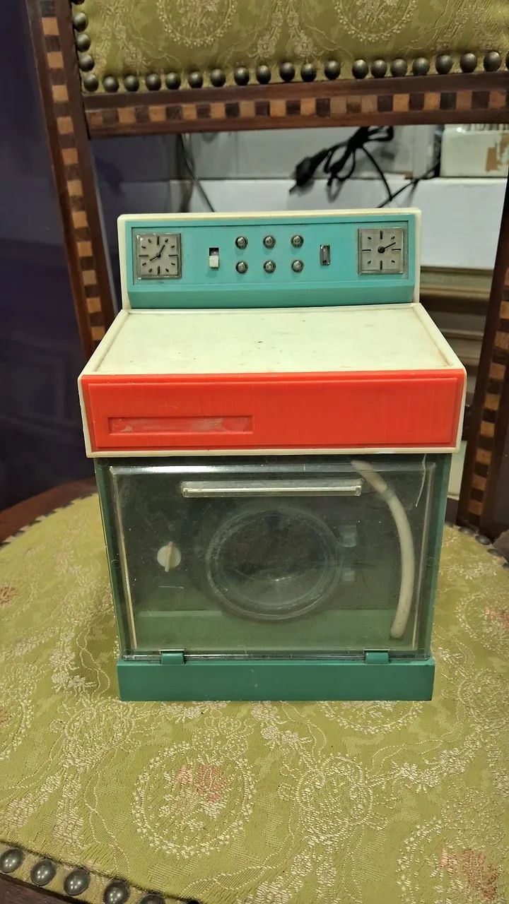 MINI LAVADORA DA ESTRELA DE LATA E PLASTICO.