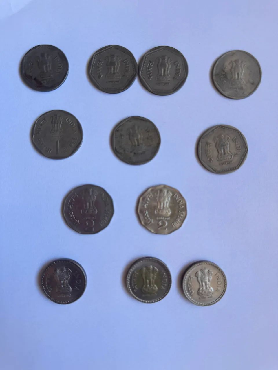 Lote 12 moedas antigas Índia  - Foto 2
