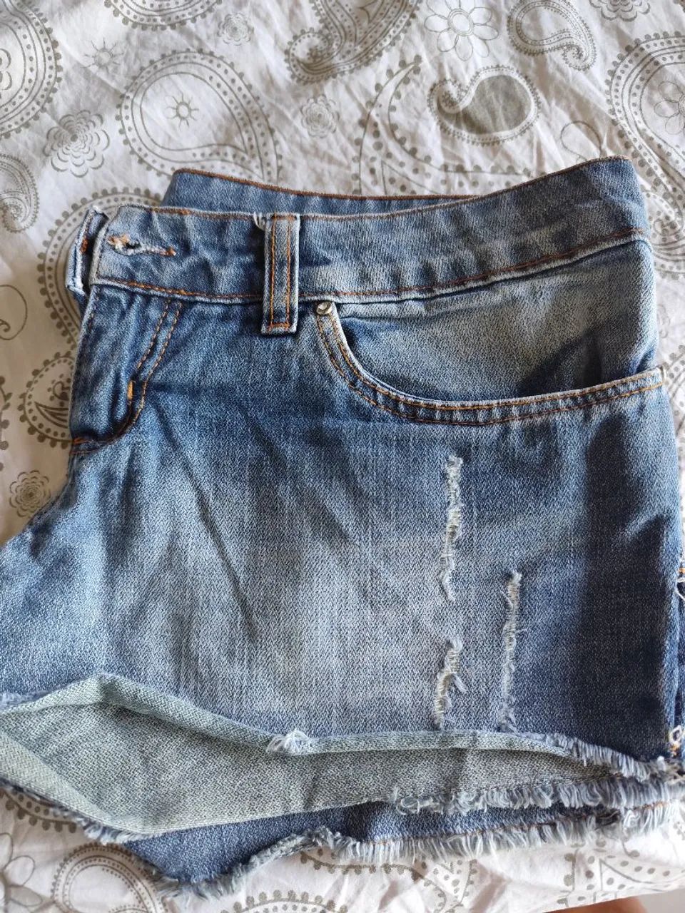 Short jeans curto sem Lycra, veste 38/40 - Foto 4