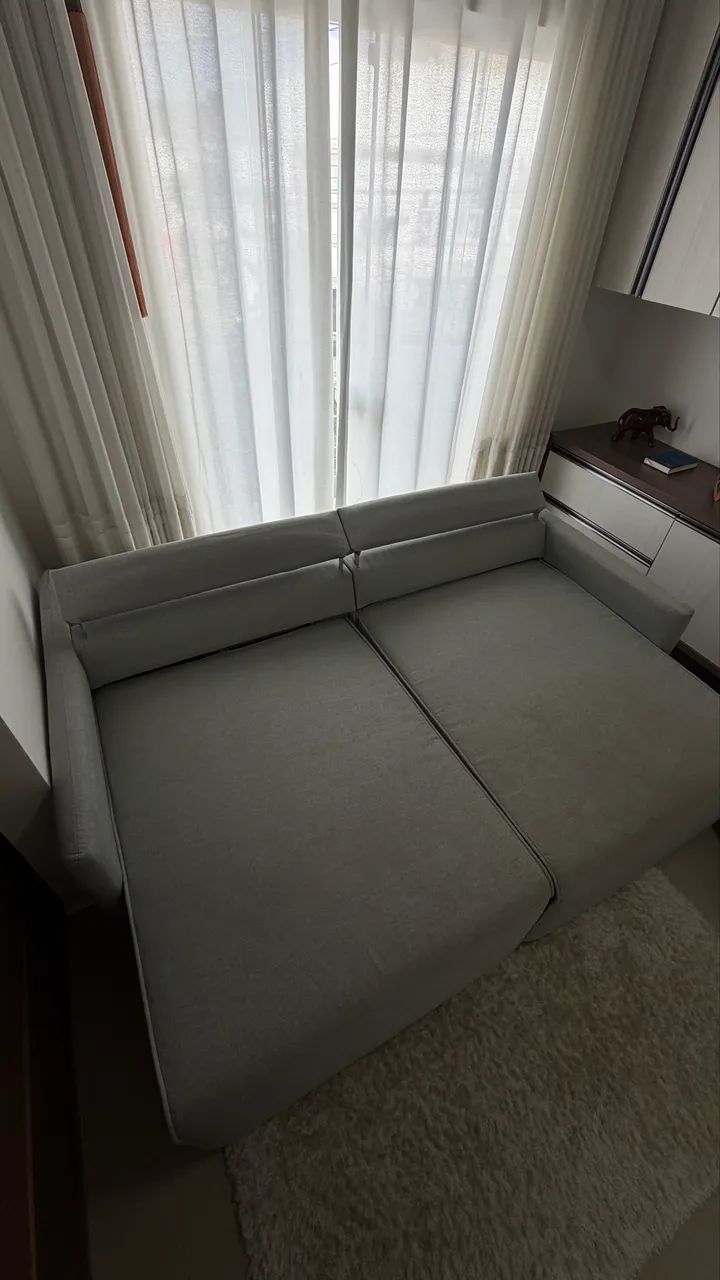 Sofá Retrátil de Linho NOVO  - Foto 4